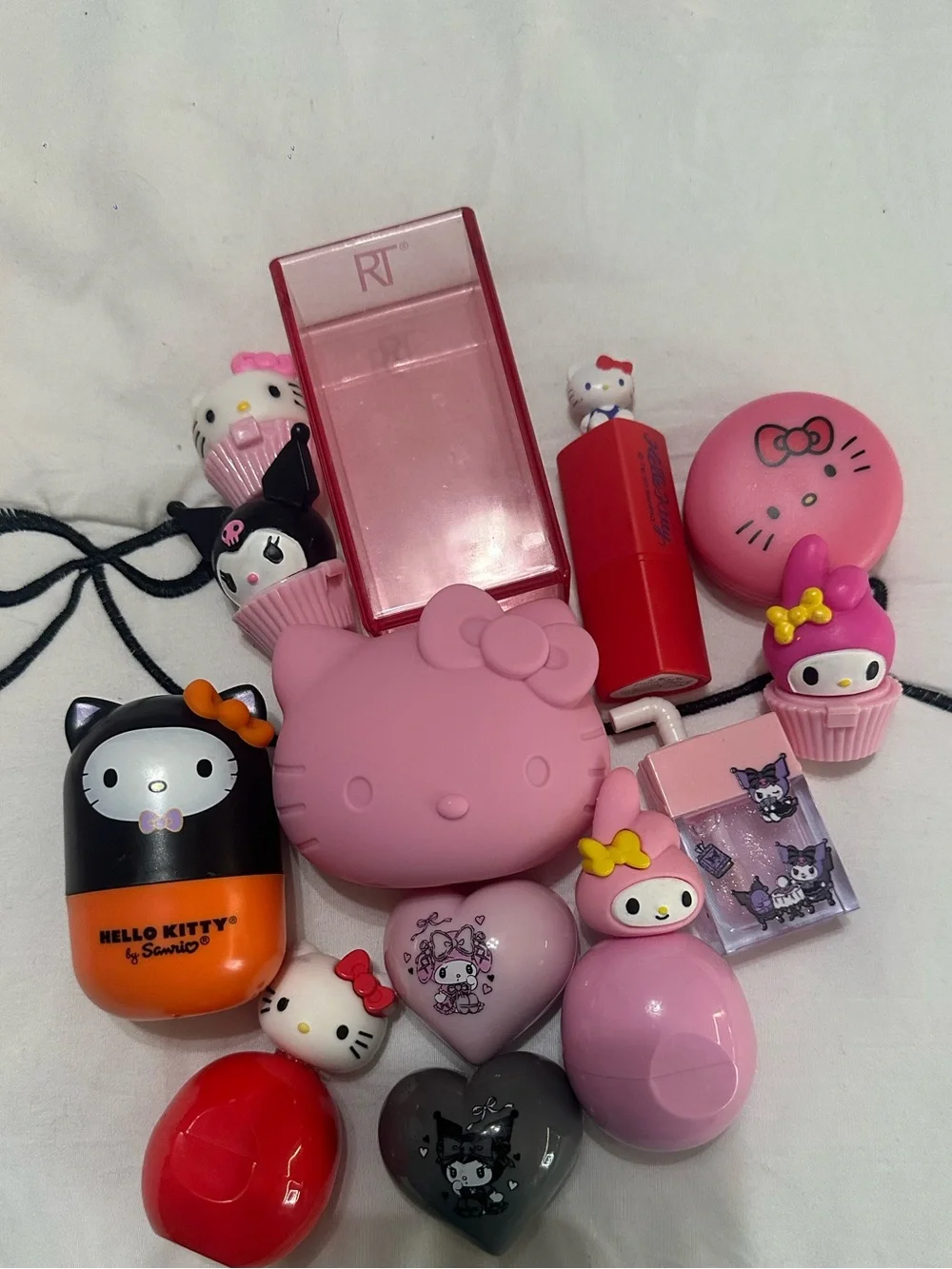 Hello Kitty Pink and Red Makeup Accessories Set